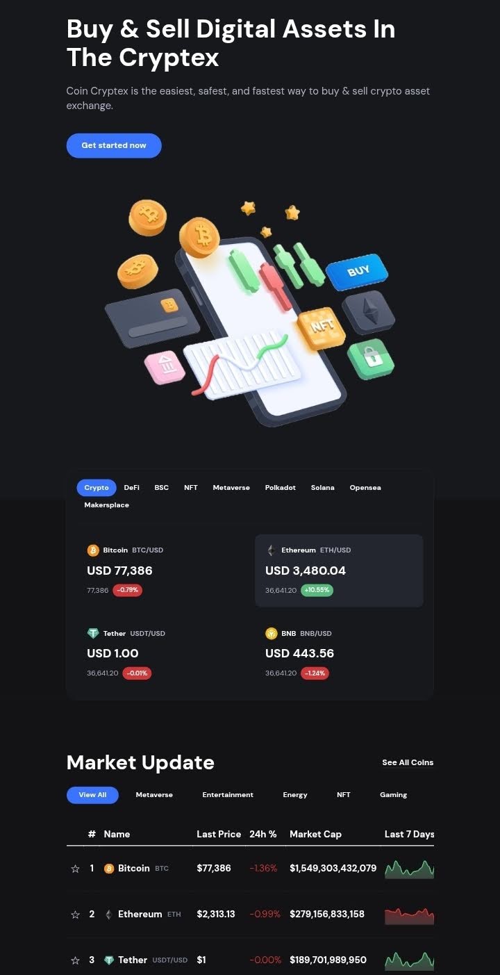 Fintech Crypto Concept Demo